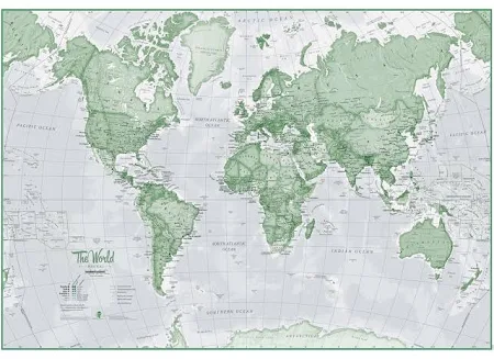 The World Is Art Wall Map