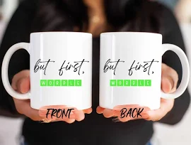 But First Wordle Mug, Customizable Wordle Mug For Men And Women Birthday, But First Coffee, Funny Wordle Mug, Coffee Mug Wordle For Him/Her