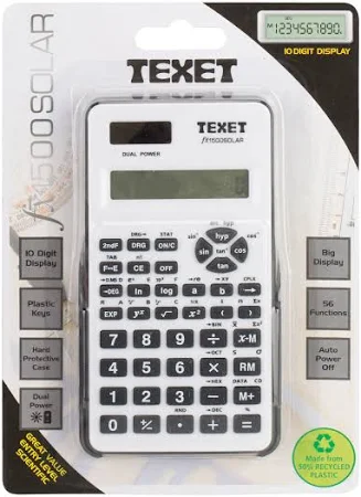 Texet 10 Digit Solar Scientific Calculator