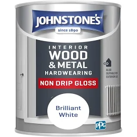 Johnstone's Non Drip Gloss Paint - Brilliant White 750ml