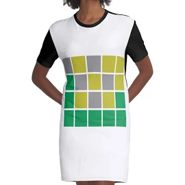 Wordle Puzzle Game Draft Classic T-Shirt Wordle Graphic T-Shirt Dress