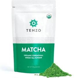 Tenzo Matcha Green Tea Powder - Matcha Powder USDA Organic Ceremonial Grade Macha Powder Paleo, Kosher, Vegan Authentic Japanese Matcha Tea - Original