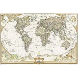 World Executive, Enlarged &, Tubed: Wall Maps World