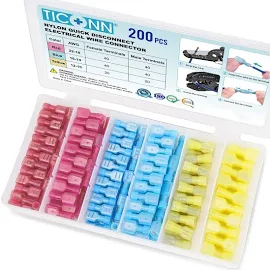 TICONN 200 Pcs Nylon Quick Disconnect Connectors Kit