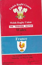 Wales V France Rugby Union International Programmes 1958 To 2014 You