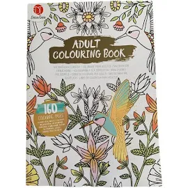 Adult Colouring Book by Decotime Silver Edition 160 Pages