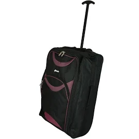 (Pink) EZ Wheeled Luggage Hand Trolley Small Travel Bag Ryanair Cabin Suitcase Holdall