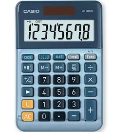 Casio Desktop Calculator MS 88EM 8 Digit Currency Conversion Cost Sell Margin Al