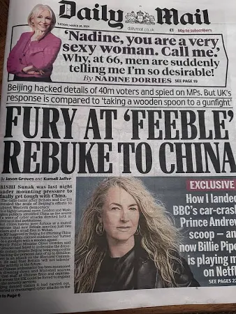 Daily Mail 26th March 2024 26/3/24