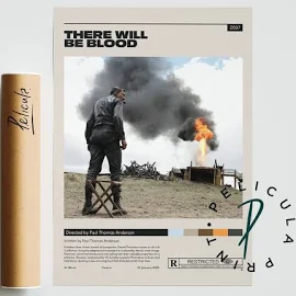 There Will Be Blood | Paul Thomas Anderson | Minimalist Movie Poster | Vintage Retro Art Print | Custom Poster |Wall Art Print Home Decor