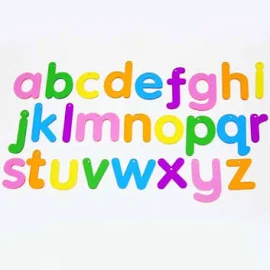 Tickit - 26 Pieces Multicolor Colored Acrylic Lowercase Letters Plastic