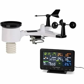 Waldbeck Huygens Professional Weather Station, 6-in-1, Colour Display, WiFi, App