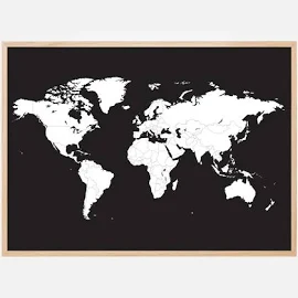 World map White Poster (70x100 cm)