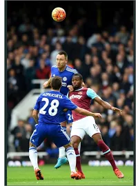 A4 Poster. Soccer - Barclays Premier League - West Ham United v - Chelsea FC Images