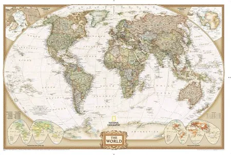 National Geographic Maps ngmre00620092 World Executive Mural Map