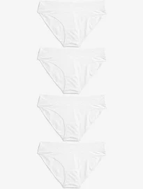 Womens Next White High Leg Cotton and Lace Knickers 4 Pack - White