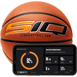 SiQ Smart Basketball, App, and Sensor | Shoot Better Now – Proven Results. Kids to Pro | Next-Gen AI Analyzer, Realtime Shooting Coaching, Pro Leather