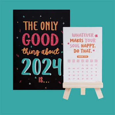Positive Vibes 2025 Calendar Combo