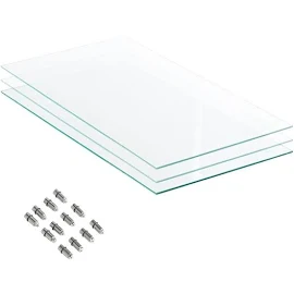 Extra Stahldas Vue 605mm Wide Glass Shelves (Pack of 3 with Fixings)