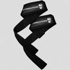 Gymreapers Lifting Wrist Straps for Weightlifting, Bodybuilding, Black