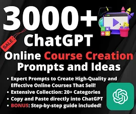 3000+ ChatGPT Prompts for Online Course Creation | Course Ideas | Master Course Development | Course Resources | Educational Resources | AI