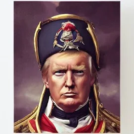 Donald Trump As Napoleonic General donald trump Canvas Mounted Print