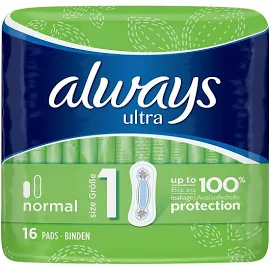 Always Ultra Normal (Size 1) Sanitary Pads (16)