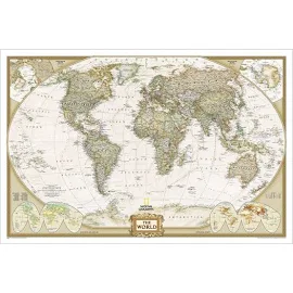 National Geographic World Wall Map - Executive (Poster Size: 36 X 24 In)