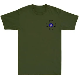Ukraine Shirt Military Cross Ukraine Military Green Symbol Men's