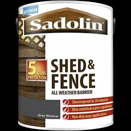 Sadolin Grey Shadow Shed and Fence Paint 5L