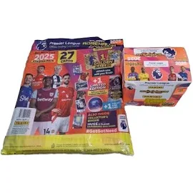 Full Box ( 50 Packets) Panini Premier League Adrenalyn XL 2025 Trading Cards