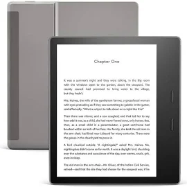 International Version Kindle Oasis Now with Adjustable Warm Light - 8 GB, Graphite