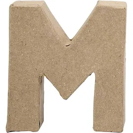 Papier Mache Small Letter M 10cm