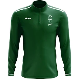 Mc Keever Paralympics Ireland Village Wear Lightweight 1/2 Zip Top - Adult - Green Medium