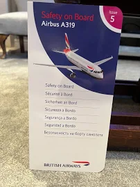 British Airways - Airbus A319 - Safety Card (issue 5)