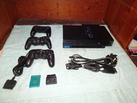 Sony Playstation 2 Ps2 Console Gaming System Lot Controllers Game