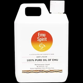 Emu Spirit Oil of Emu 1L 100% Pure Emu Oil Anti-Inflammatory Properties