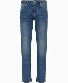 Armani Exchange J16 Straight Fit Jeans - Blue - Size 30, Inside Leg Regular - Men