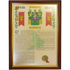 Hal Coat of Arms & Surname History Print (Framed)