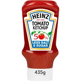 Heinz 50% Less Sugar & Salt Tomato Ketchup 435g