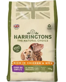 Harringtons Complete Senior Dry Dog Food Rich in Chicken & Rice 15kg