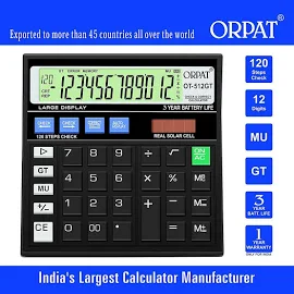 Oreva Or-512 Gst Calculator Check & Correct 120 Steps -battery With