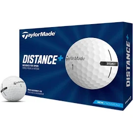 TaylorMade Distance+ Golf Balls - White