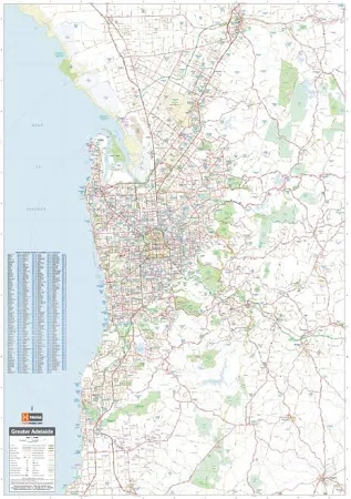 Adelaide Super Map Laminated Wall Map