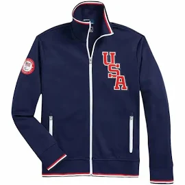 Trendsfort Paralympics 2024 Team USA Track Jacket in Navy Blue