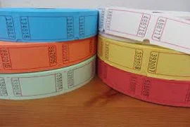 Blank Tickets Tokens Voucher Party Event Celebration Wedding Favour Carnival Vintage Craft Fair in Batches of 50 or 100 FOLDED