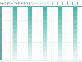 Perpetual Laminated Year Wall Planner