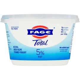 Fage Total 5% Fat Natural Greek Recipe Strained Yoghurt 450g