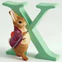 Old Mr Benjamin Bunny Letter X Alphabet - Beatrix Potter 7cm