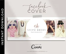 Facebook Cover Template, Canva Facebook Banner, Facebook Timeline, Photo Collage Blog Header, Drag and Drop Template, Social Media Template